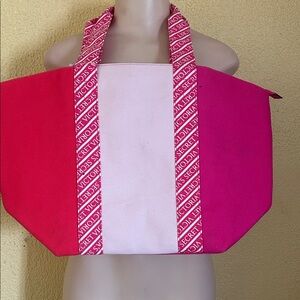 Victoria's Secret Pink Colorblock Canvas Tote